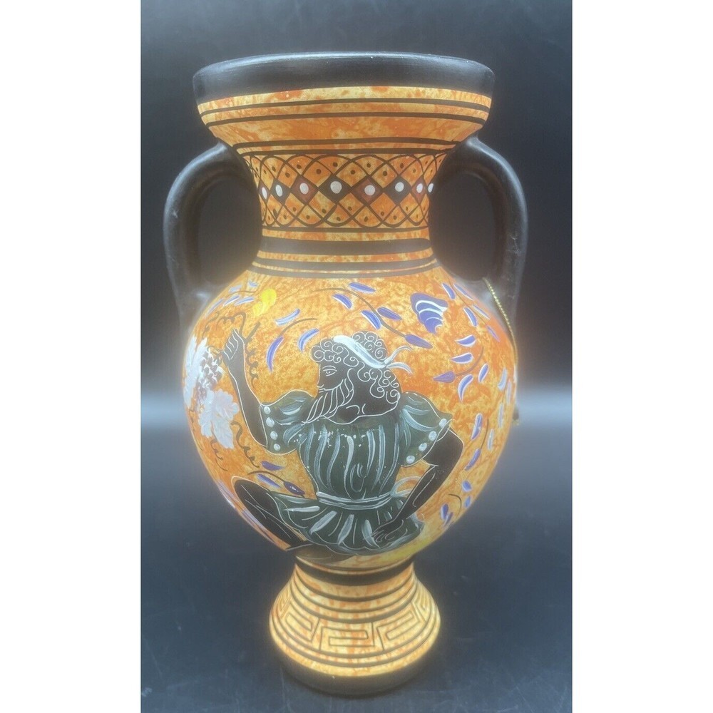 Greek Hand Made Ceramic Pottery Vase Cyprus Stavros Moeses 43 Copy Museum 990 BC